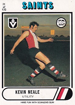 1976 VFL Scanlens (21) Kevin NEALE St Kilda