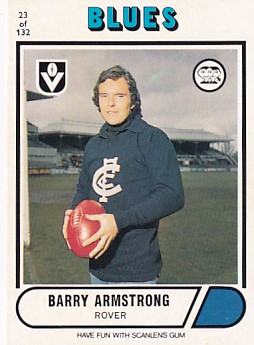 1976 VFL Scanlens (23) Barry ARMSTRONG Carlton