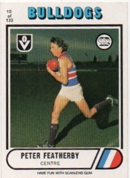 1976 VFL Scanlens (10) Peter FEATHERBY Footscray