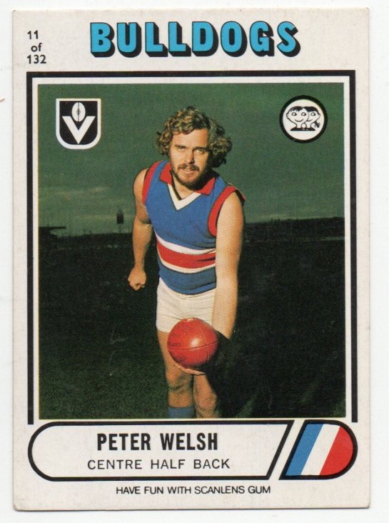 1976 VFL Scanlens (11) Peter WELSH Footscray