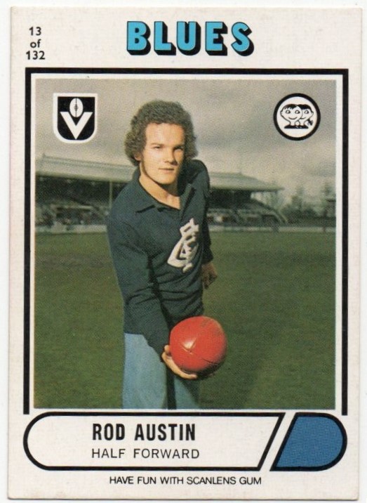 1976 VFL Scanlens (13) Rod AUSTIN Carlton