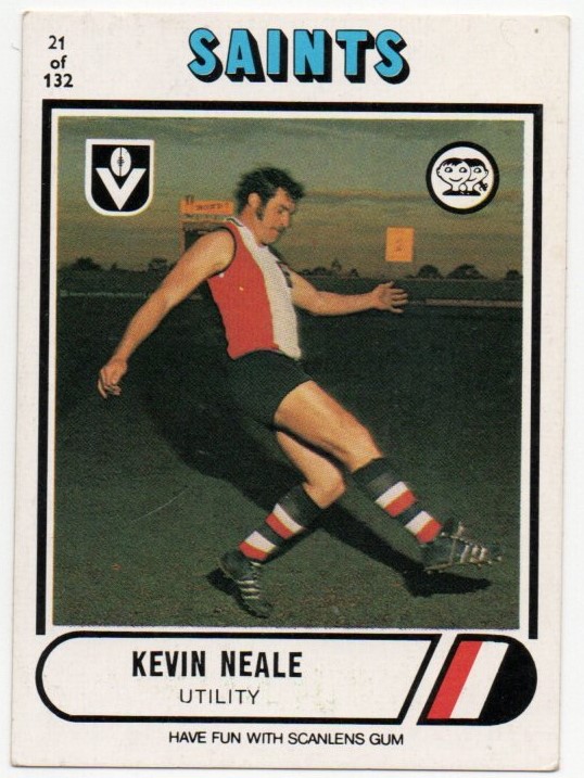 1976 VFL Scanlens (21) Kevin NEALE St Kilda