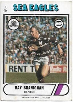 1976 Scanlens Rugby League (3) Ray Branighan Sea Eagles