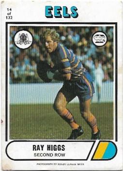 1976 Scanlens Rugby League (14) Ray Higgs Eels