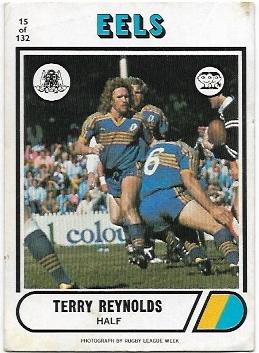 1976 Scanlens Rugby League (15) Terry Reynolds Eels