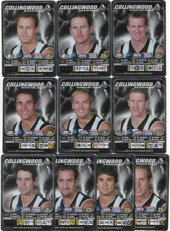 2005 Teamcoach Team Set Silver – Collingwood