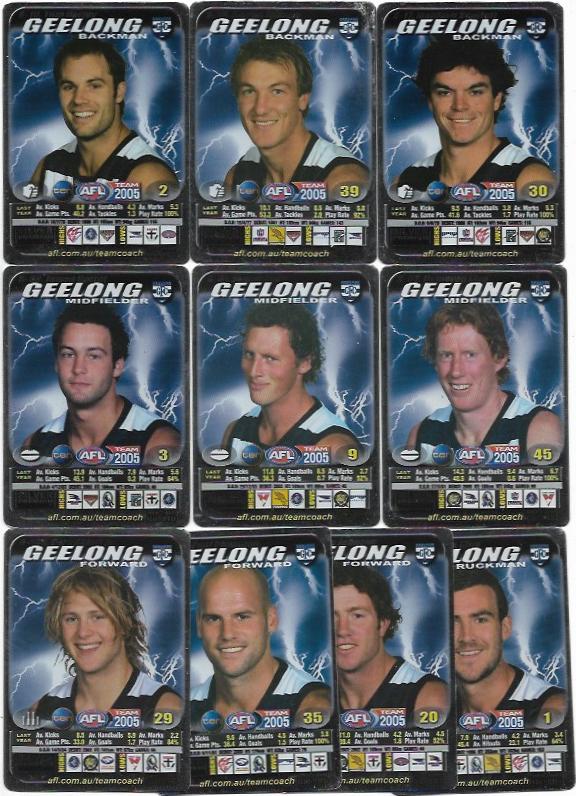2005 Teamcoach Team Set Silver – Geelong