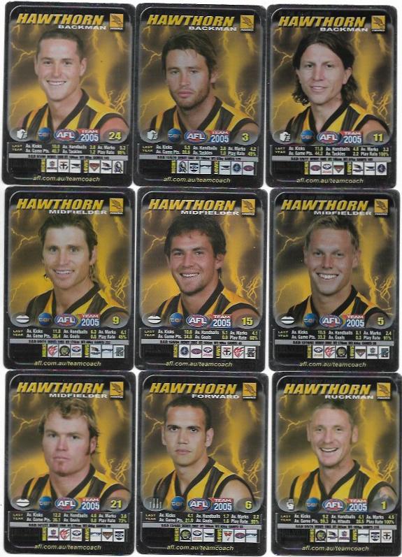 2005 Teamcoach Team Set Silver – Hawthorn