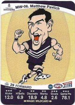 2011 Teamcoach Magic Wildcard (MW-06) Matthew Pavlich Fremantle