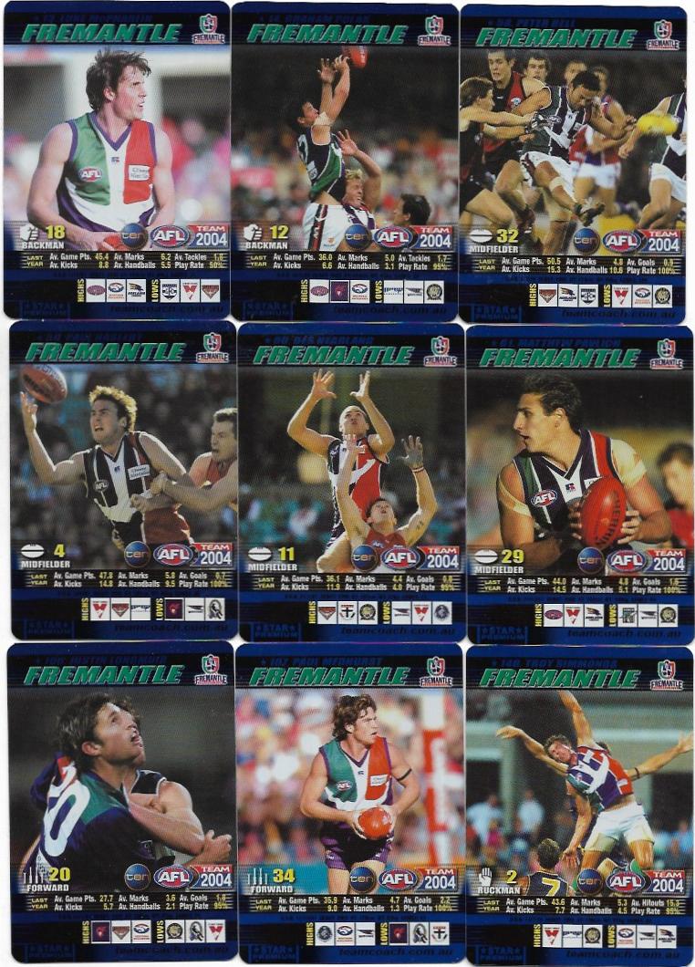 2004 Teamcoach Team Set Blue Prize – Fremantle