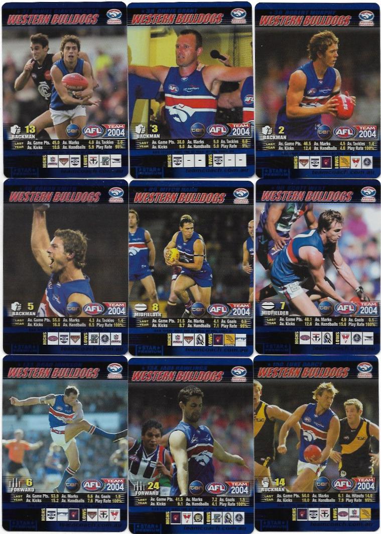 2004 Teamcoach Team Set Blue Prize – Western Bulldogs