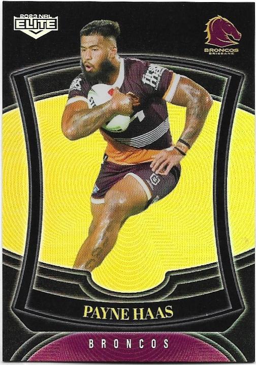 2023 Nrl Elite Silver Special Parallel P005 Payne Haas Broncos Apt Collectables 8784