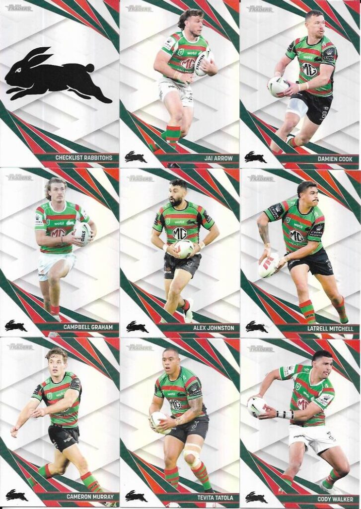 2024 Nrl Traders Titanium Pearl Parallel Set 9 Cards Rabbitohs Apt Collectables 7447