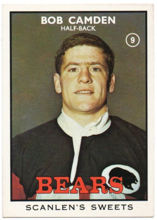 1968 B Scanlens Rugby League (9) Bob Camden Bears