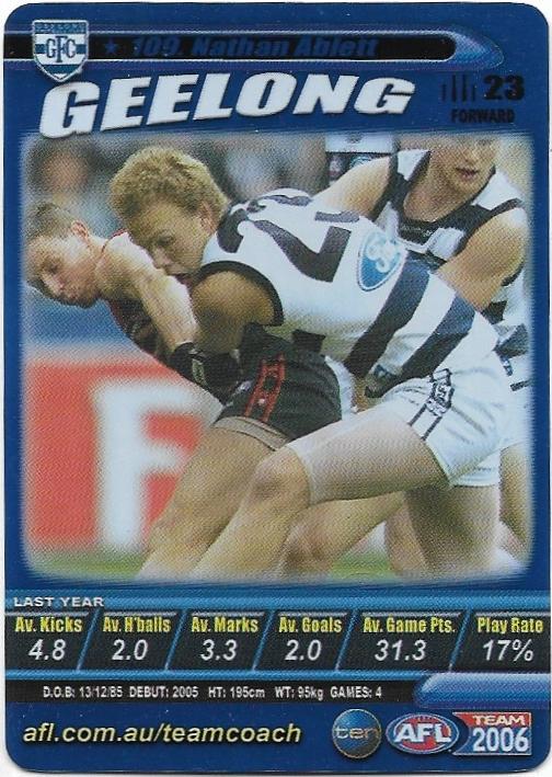 2006 Teamcoach Blue Prize (109) Nathan Ablett Geelong