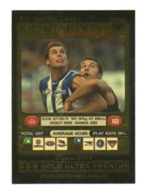 2001 Teamcoach Gold (271) Wayne Carey North Melbourne