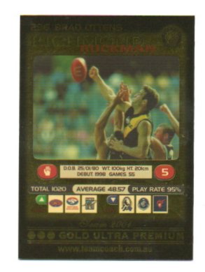 2001 Teamcoach Gold (296) Brad Ottens Richmond