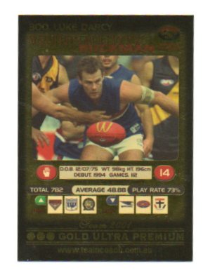 2001 Teamcoach Gold (300) Luke Darcy Western Bulldogs