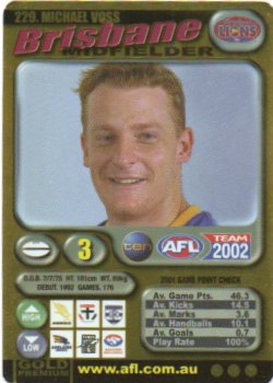 2002 Teamcoach Gold (229) Michael Voss Brisbane