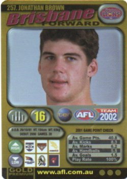 2002 Teamcoach Gold (257) Jonathan Brown Brisbane