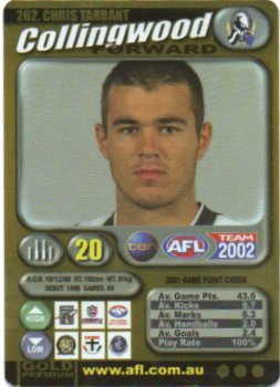 2002 Teamcoach Gold (262) Chris Tarrant Collingwood