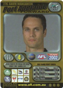2002 Teamcoach Gold (276) Gavin Wanganeen Port Adelaide