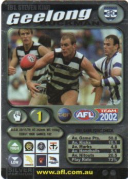 2002 Teamcoach Silver (191) Steven King Geelong