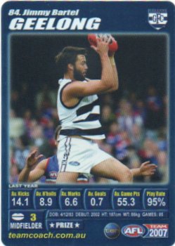 2007 Teamcoach Blue Prize (84) Jimmy Bartel Geelong
