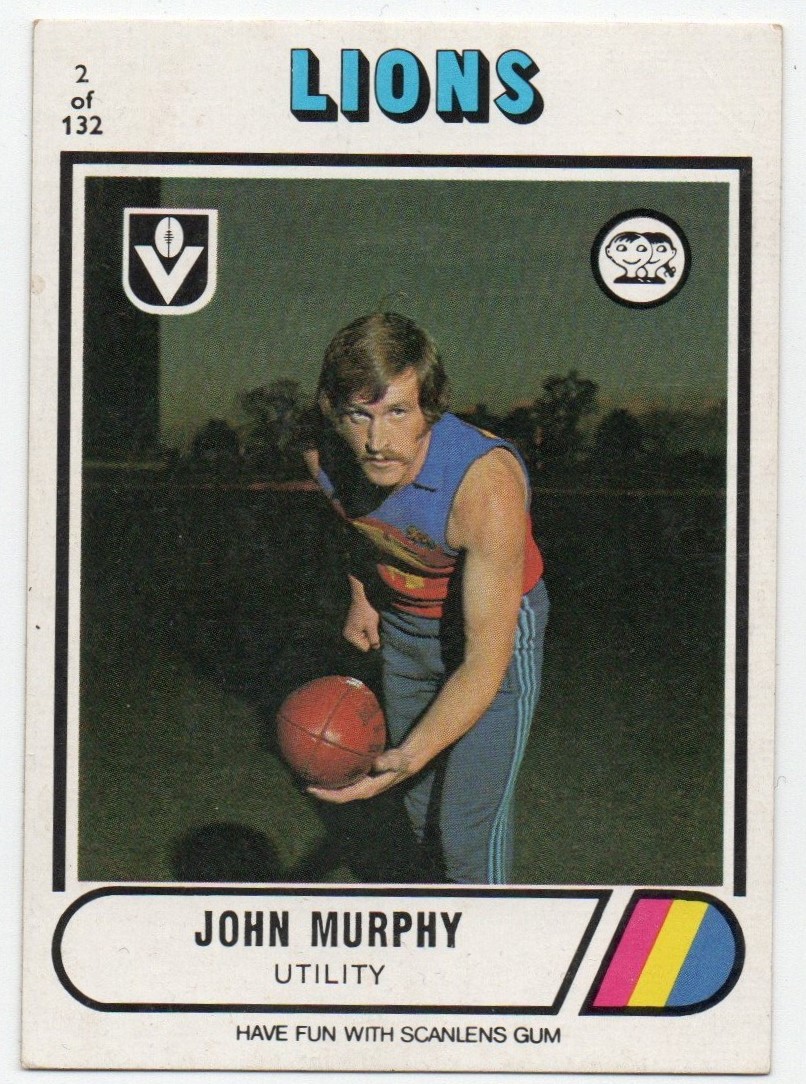 1976 VFL Scanlens (2) John MURPHY Fitzroy *