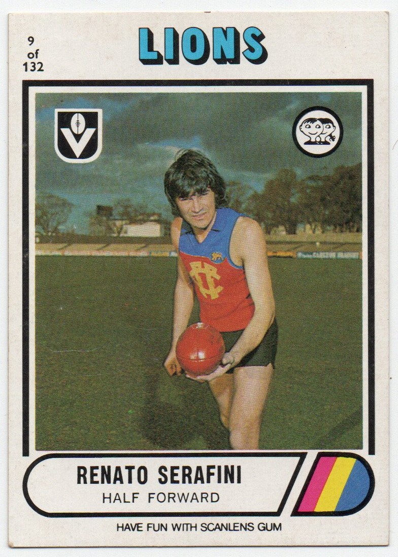 1976 VFL Scanlens (9) Renato SERAFINI Fitzroy *