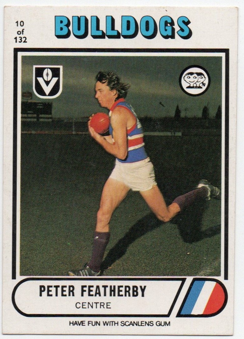 1976 VFL Scanlens (10) Peter FEATHERBY Footscray *