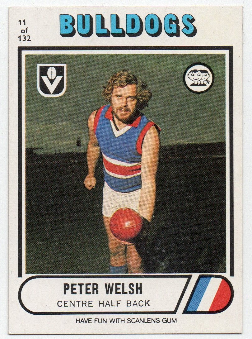 1976 VFL Scanlens (11) Peter WELSH Footscray *