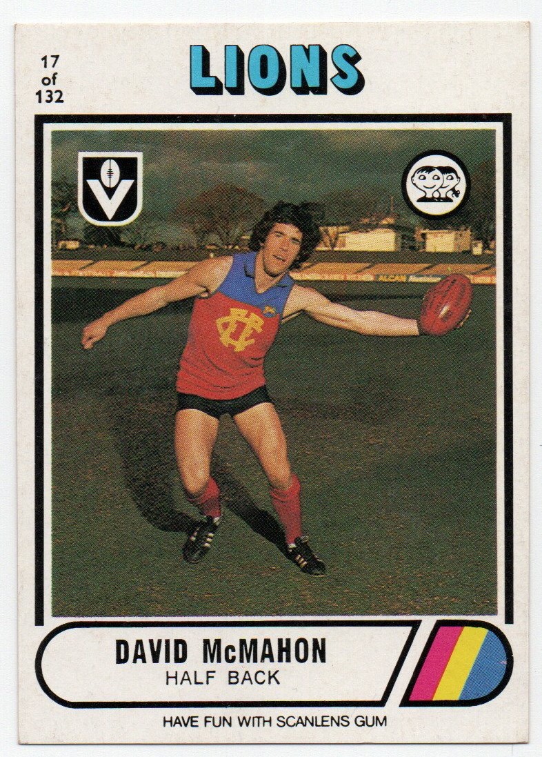 1976 VFL Scanlens (17) David MCMAHON Fitzroy *