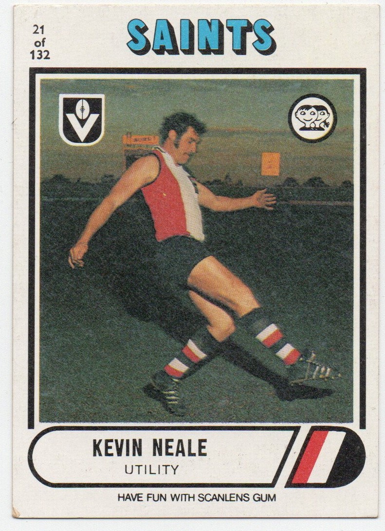 1976 VFL Scanlens (21) Kevin NEALE St Kilda *