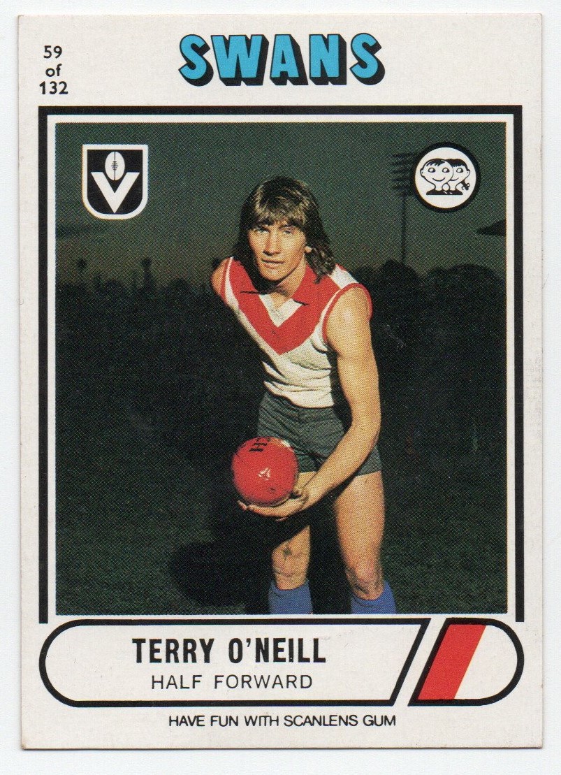 1976 VFL Scanlens (59) Terry O’NEILL South Melbourne *