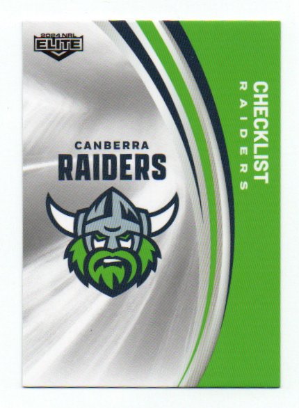 2024 Nrl Elite Base Common (010) Checklist Raiders