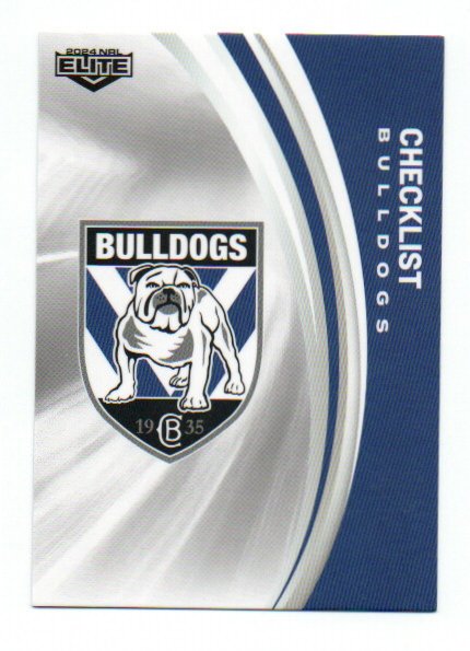 2024 Nrl Elite Base Common (019) Checklist Bulldogs