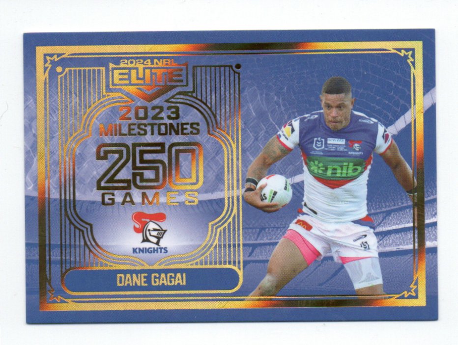 2024 Nrl Elite Milestones Case Card (M09/17) Dane Gagai Knights 14/39