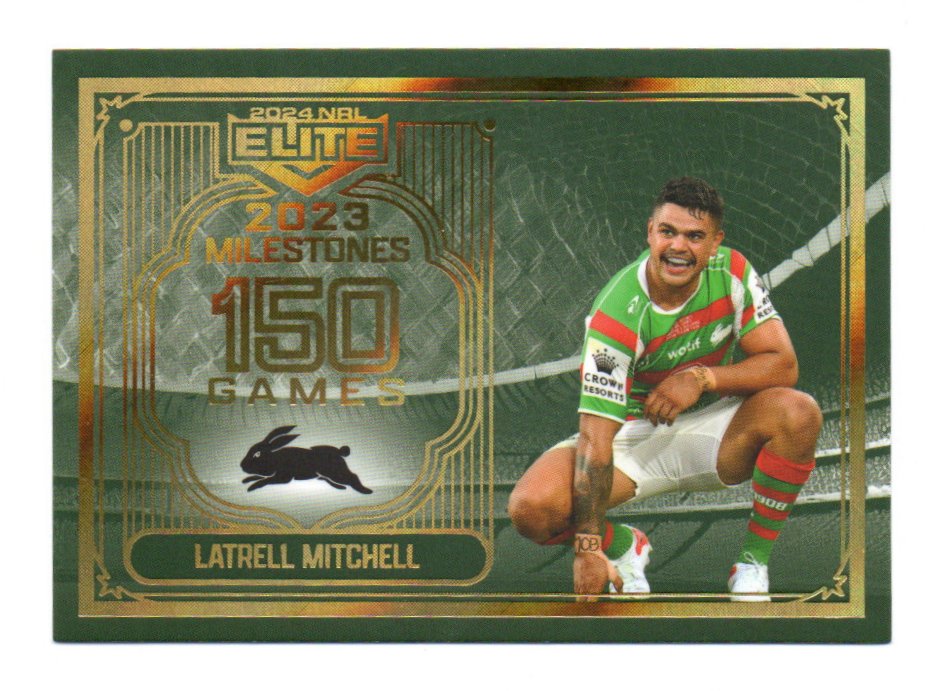 2024 Nrl Elite Milestones Case Card (M13/17) Latrell Mitchell Rabbitohs 35/39