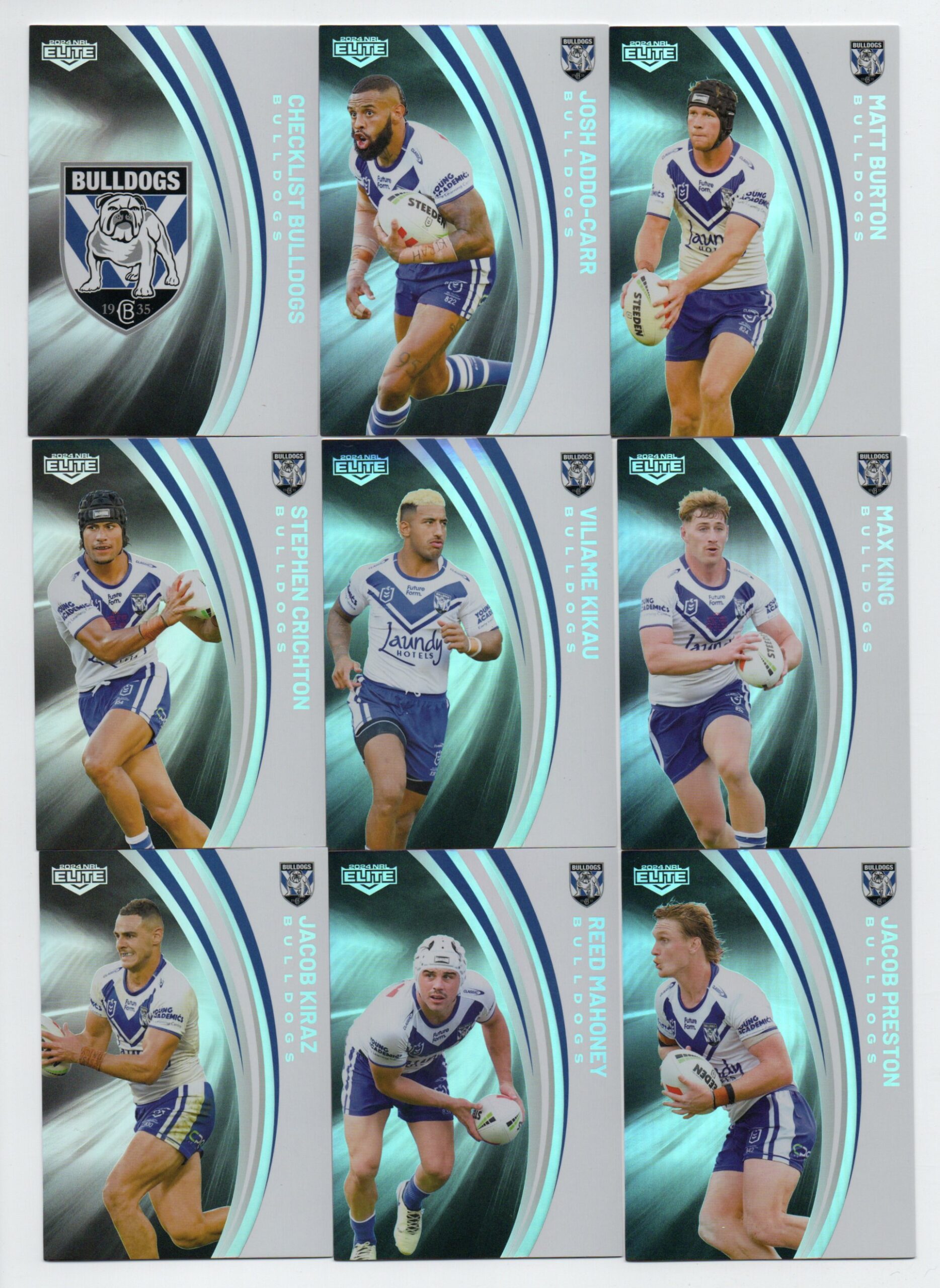 2024 NRL Elite Silver Parallel Team Set – Bulldogs