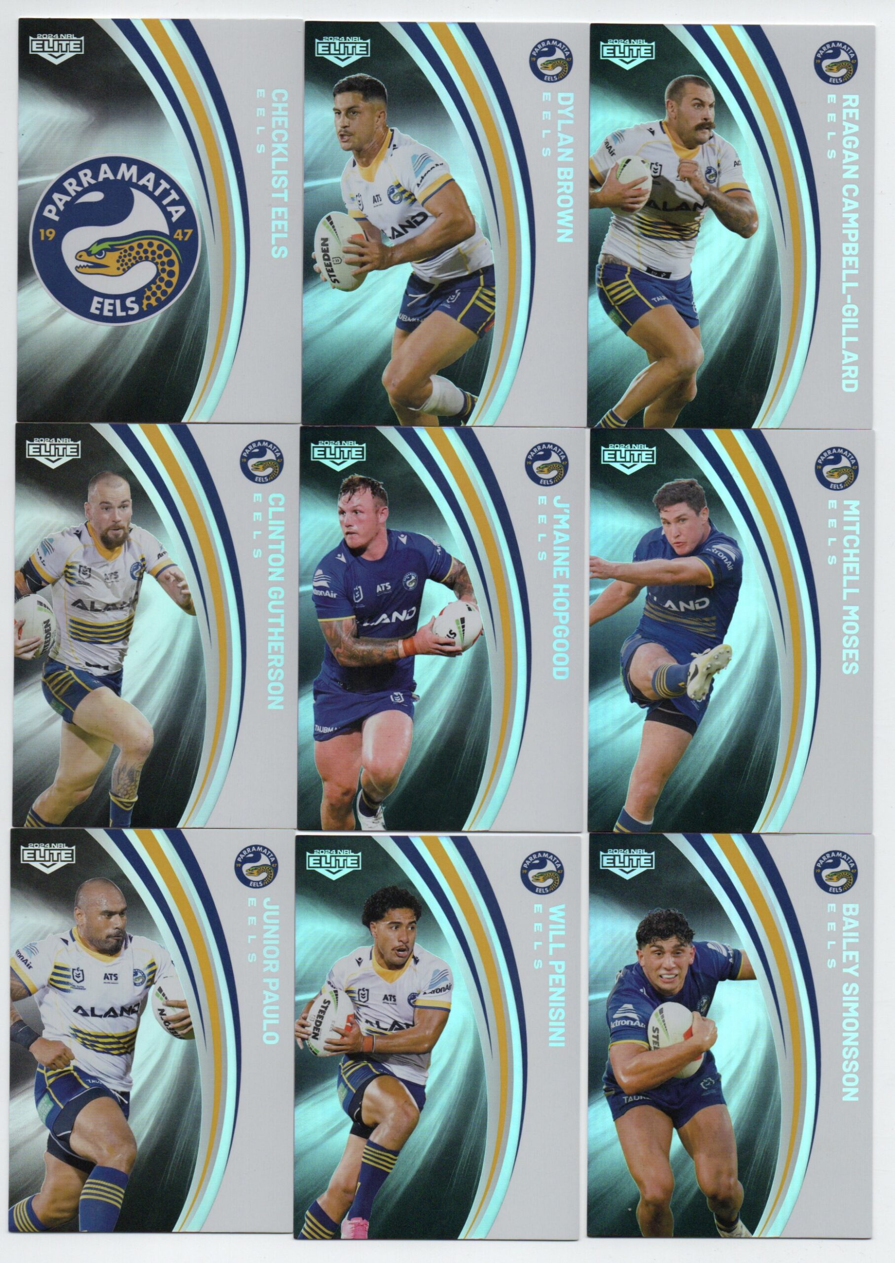 2024 NRL Elite Silver Parallel Team Set – Eels