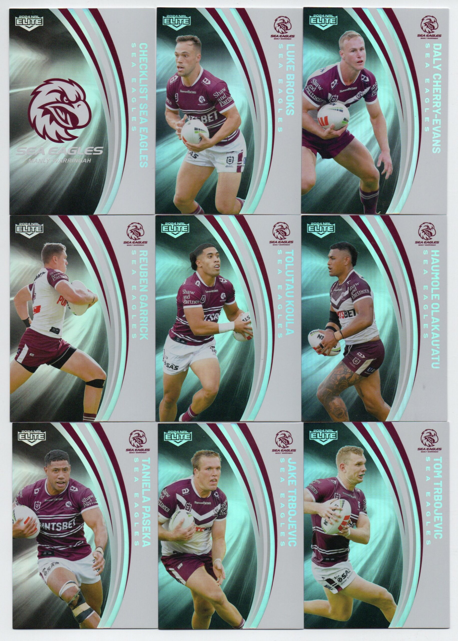 2024 NRL Elite Silver Parallel Team Set – Sea Eagles