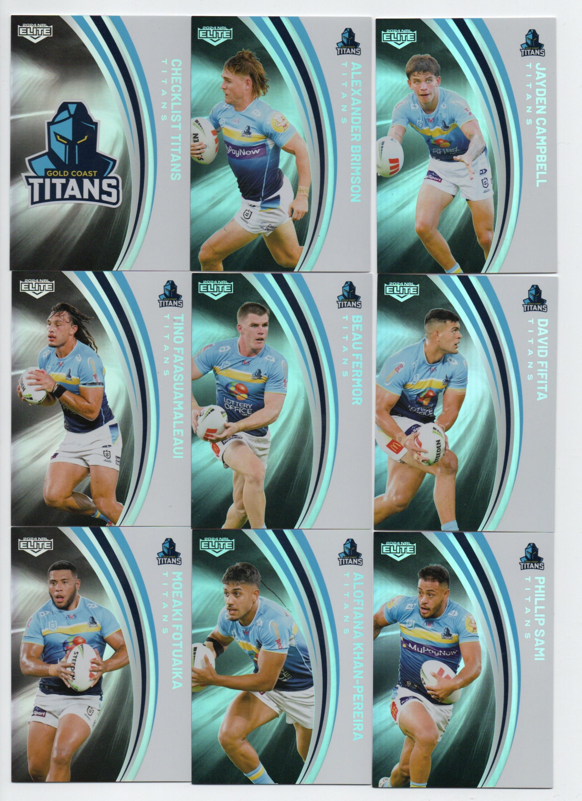 2024 NRL Elite Silver Parallel Team Set – Titans