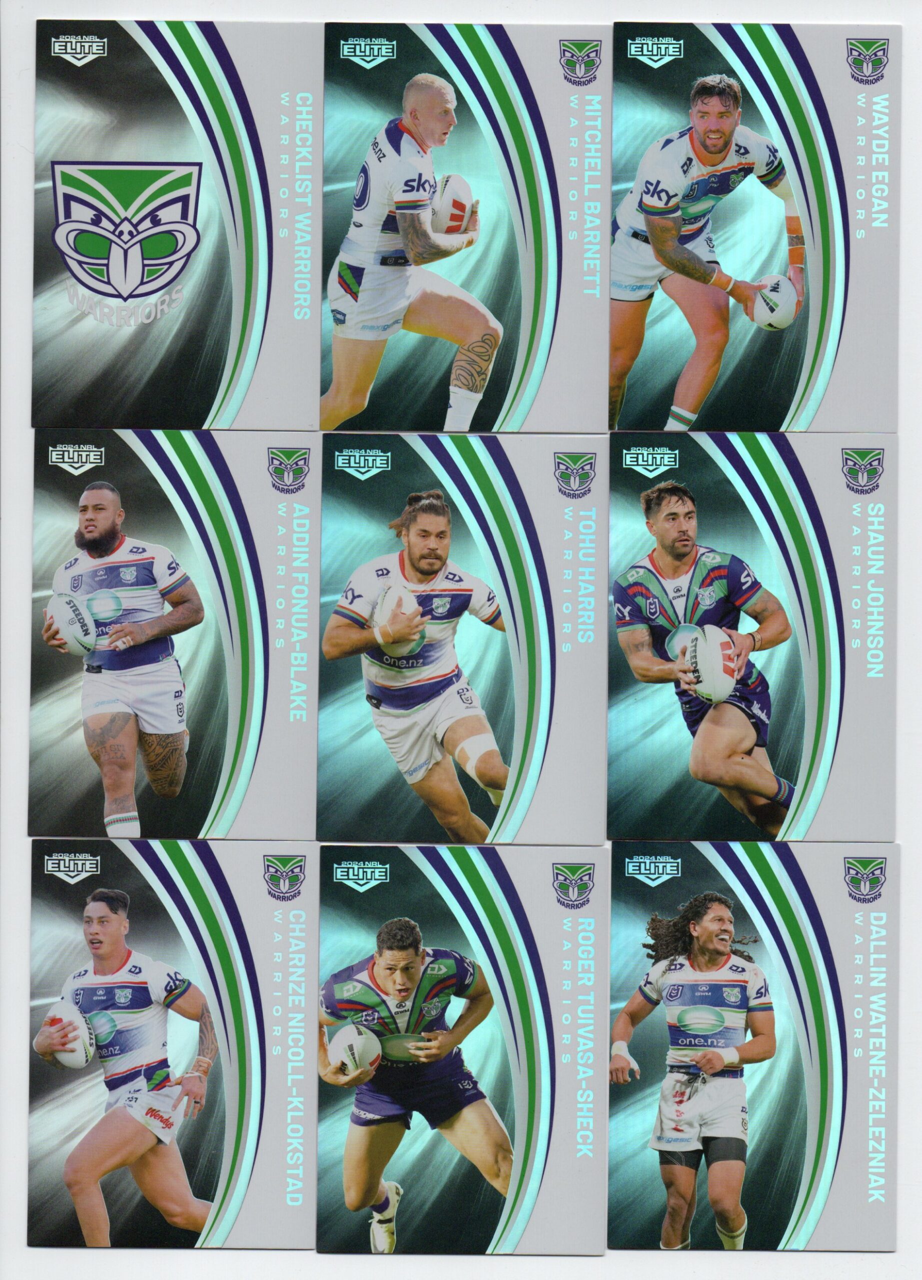 2024 NRL Elite Silver Parallel Team Set – Warriors