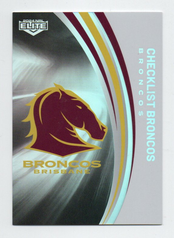 2024 Nrl Elite Silver Special Parallel (P001) Checklist Broncos