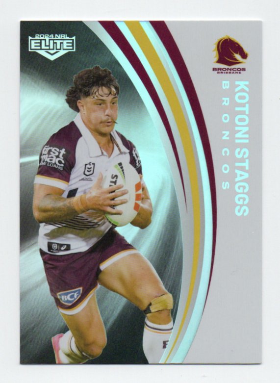 2024 Nrl Elite Silver Special Parallel (P007) Kotoni Staggs Broncos