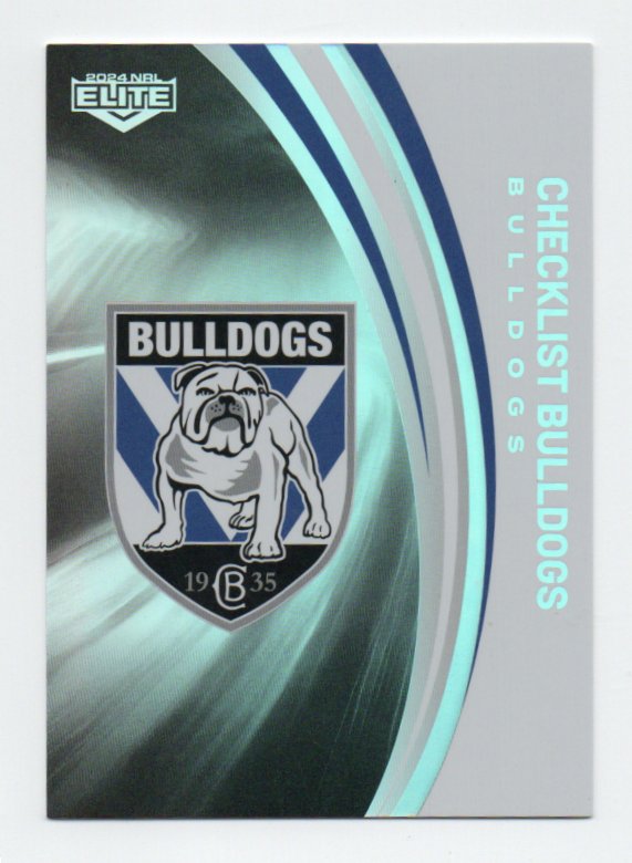 2024 Nrl Elite Silver Special Parallel (P019) Checklist Bulldogs