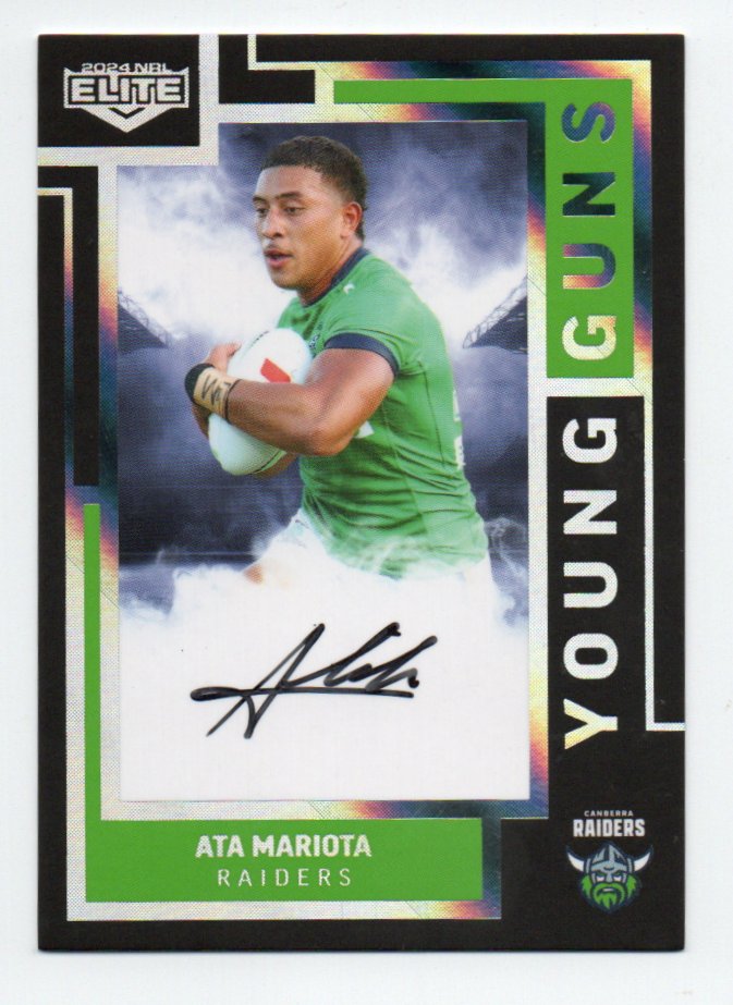 2024 Nrl Elite Youing Guns Signature (YGS02) Ata Mariota Raiders 073/150