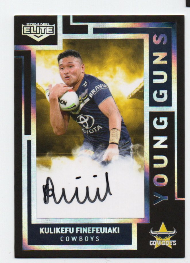 2024 Nrl Elite Youing Guns Signature (YGS10) Kulikefu Finefeuiaki Cowboys 068/150