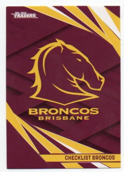 2024 NRL Traders Base (001) Broncos Checklist